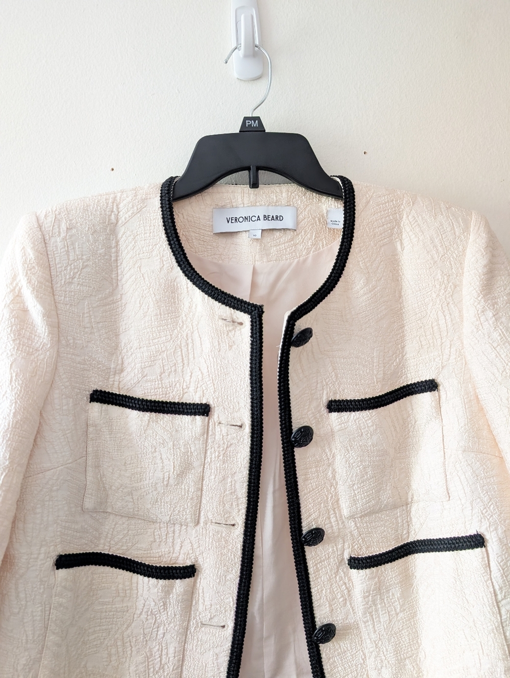 Veronica Beard Darla Lady Jacket Blazer Ivory Size 10 - Picture 8 of 14